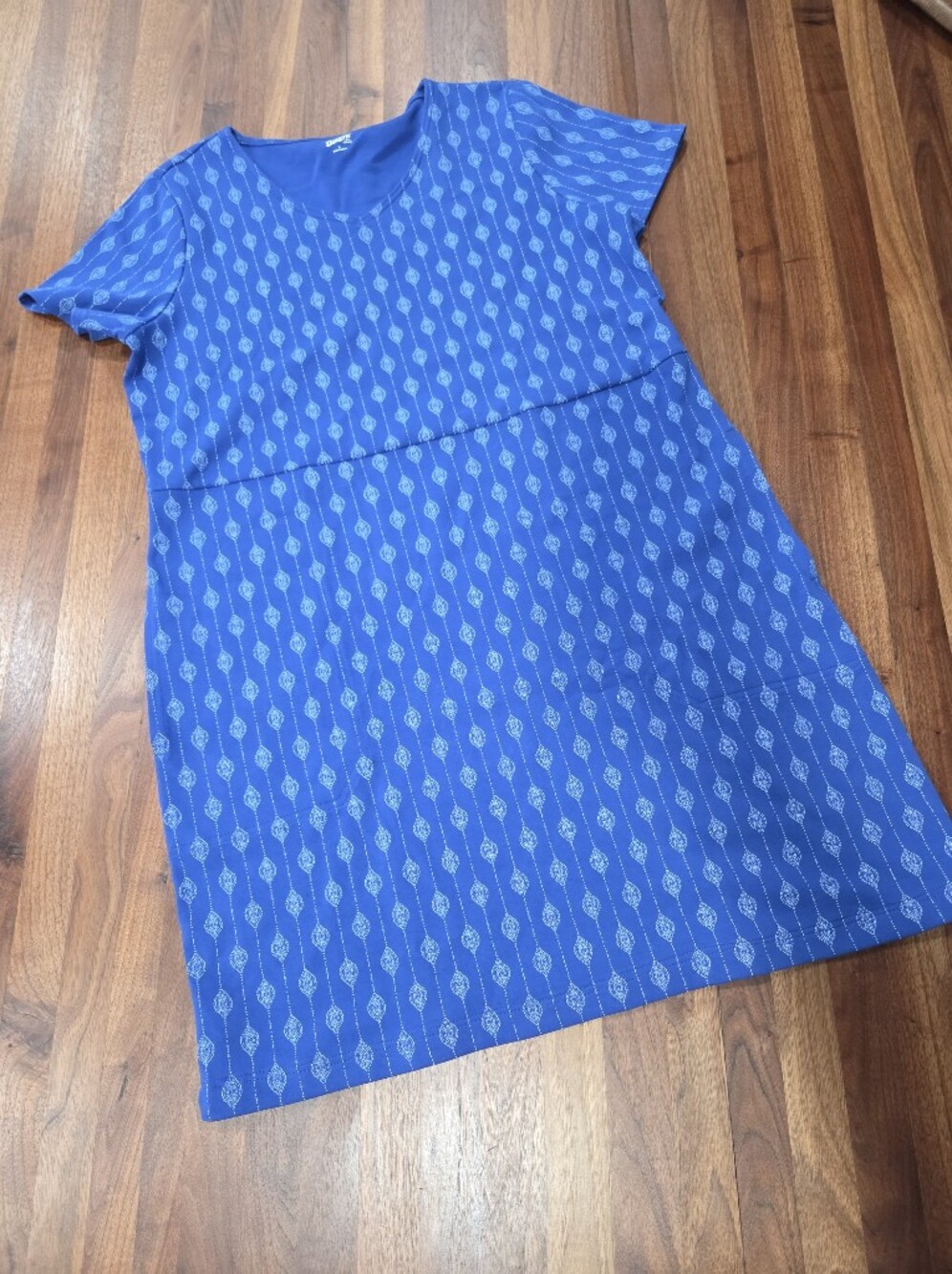 Duluth Trading Co NoGa Naturale Short-Sleeve Pockets Cotton Dress Size Large
